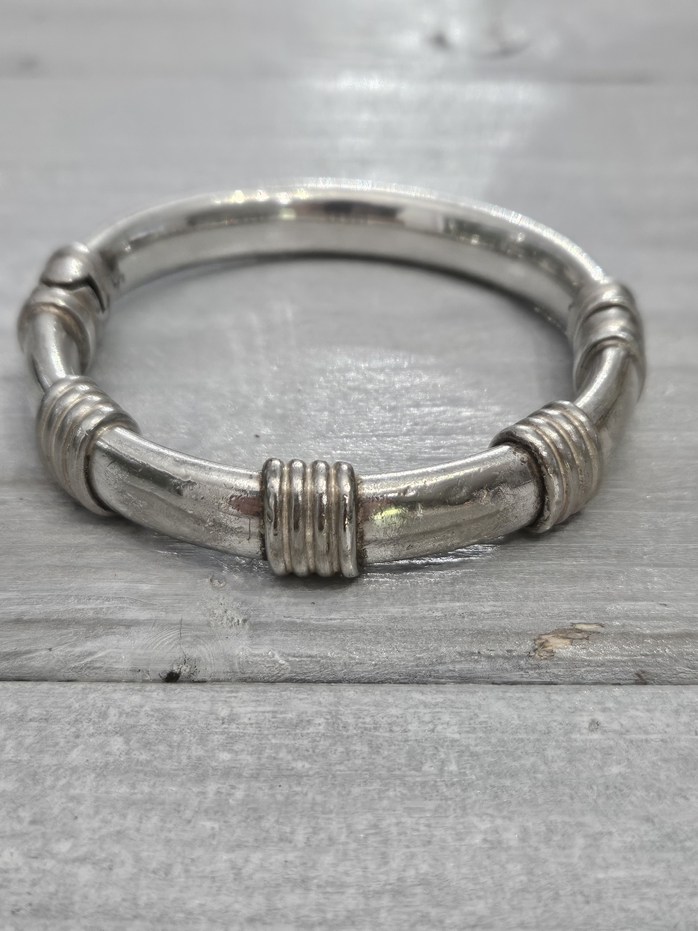 Sterling Silver 925 Italy Wrapped Bangle/Clamper Bracelet 41.5g